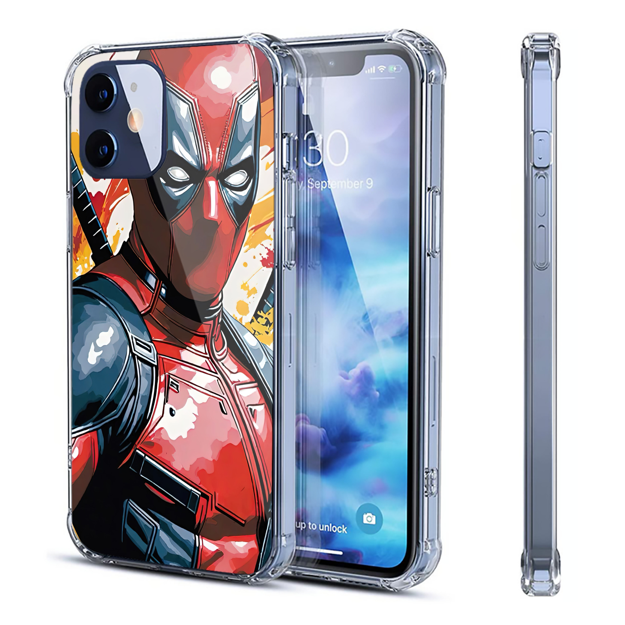 （画像用） Deadpool デッドプール 【iPhone 12シリーズ対応】透明スマホケース（クリアソフトケース）